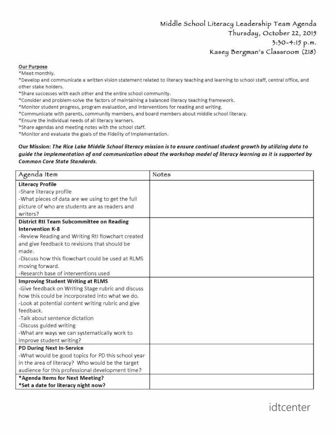 new teacher collaboration meeting agenda