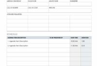 recurring meeting agenda template
