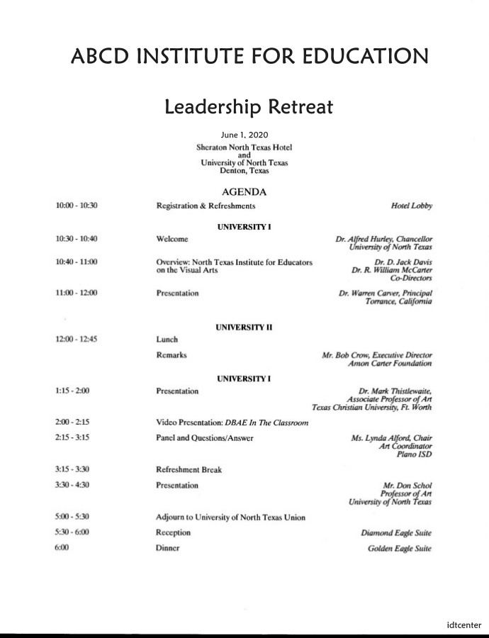 leadership retreat agenda sample