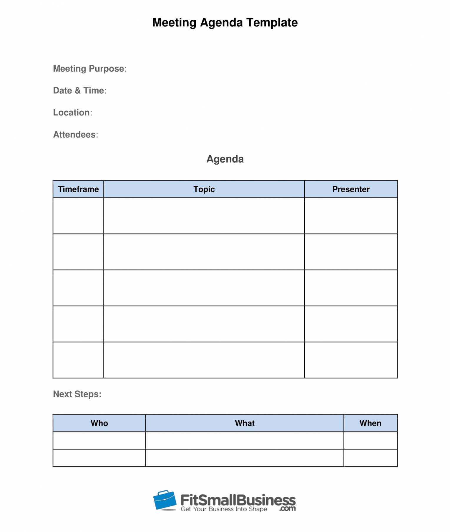 editable how to run effective meetings in 10 steps [ free template] multi day meeting agenda template word
