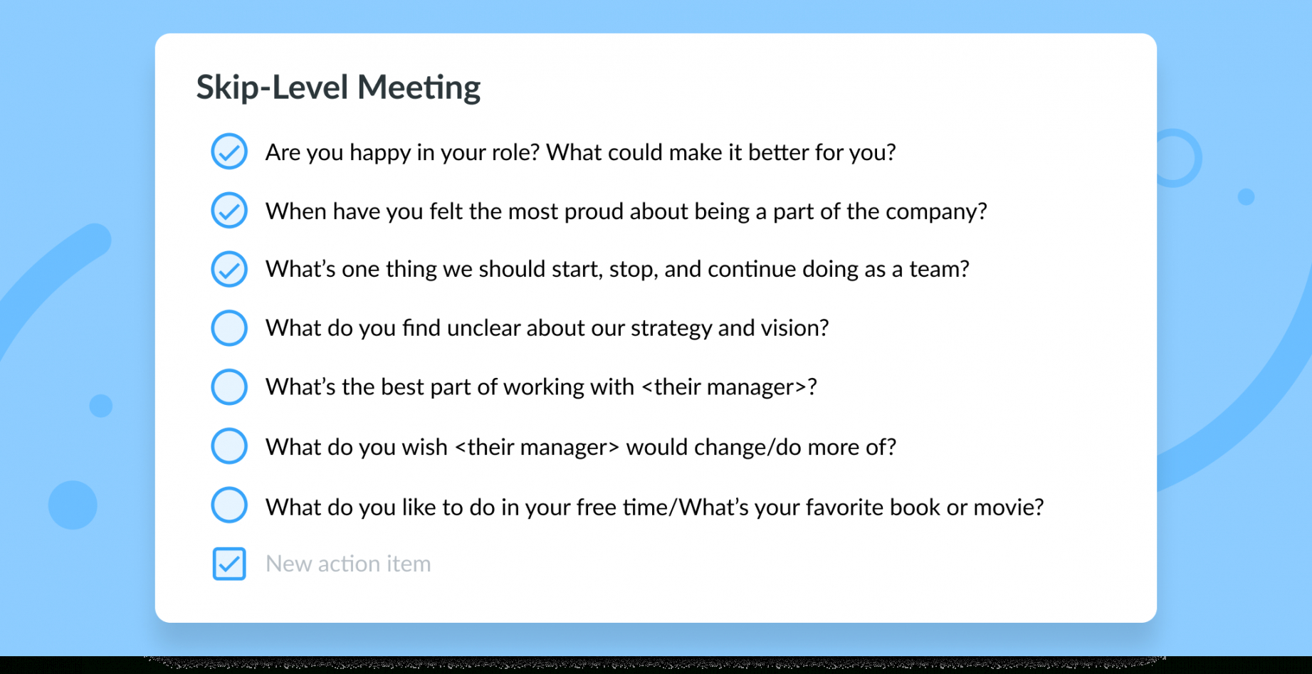10 oneonone meeting templates for engaged teams  by weekly one on one meeting agenda template example