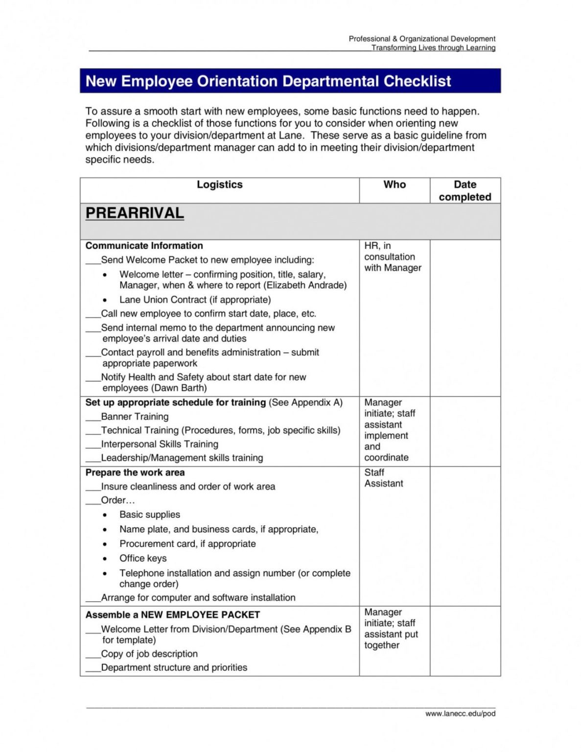 Editable 14 New Employee Orientation Program Checklist Pdf Examples New ...