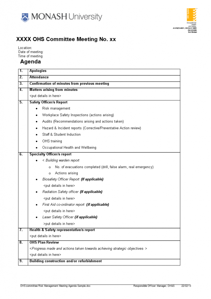 free management meeting agenda  how to create a management manager meeting agenda template