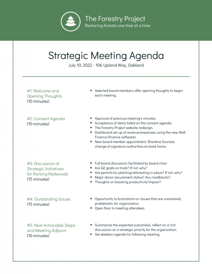 free nonprofit environmental board meeting agenda template corporate board of directors meeting agenda template example