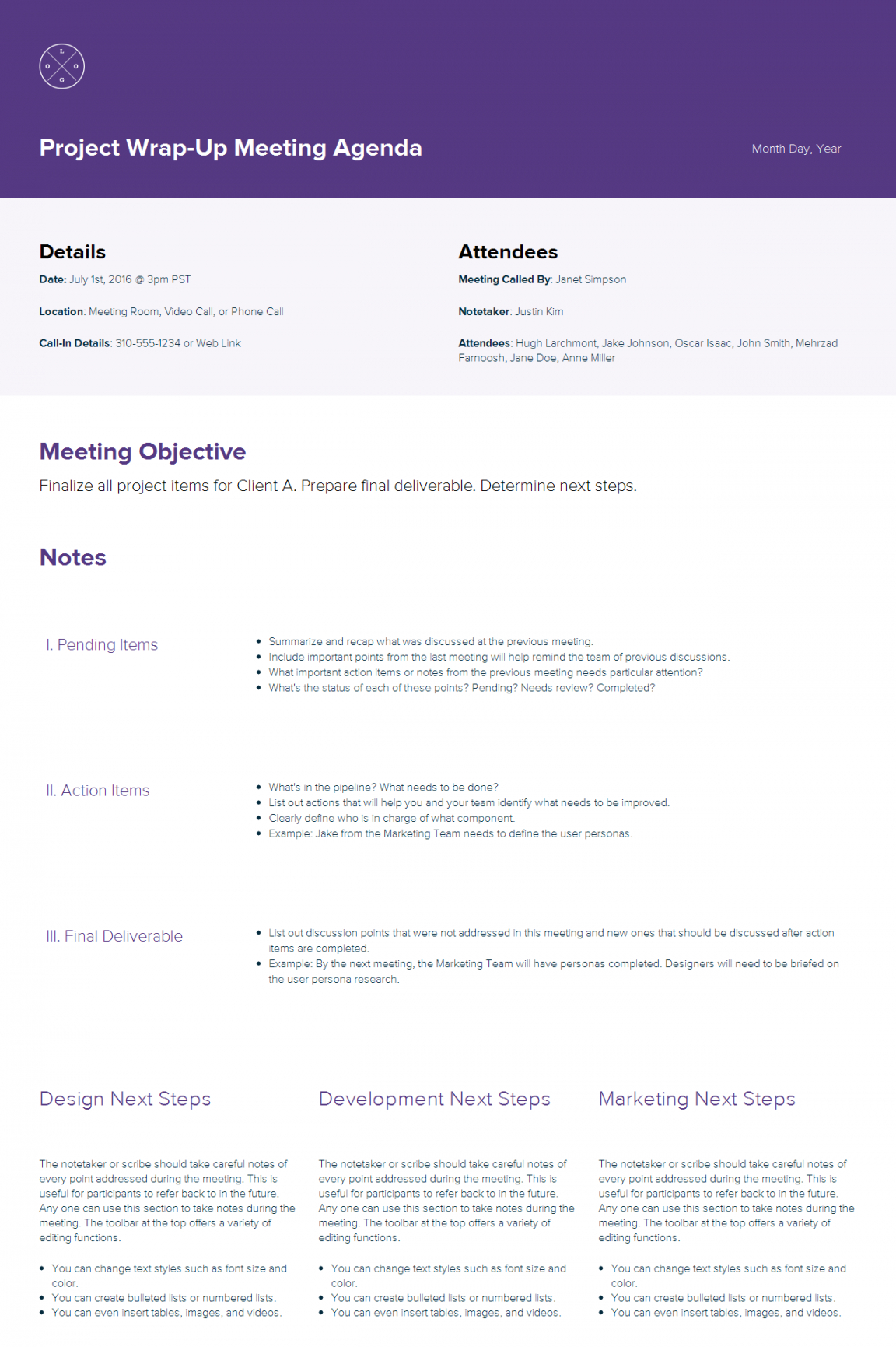 how to create a meeting agenda  xtensio create a meeting agenda template pdf