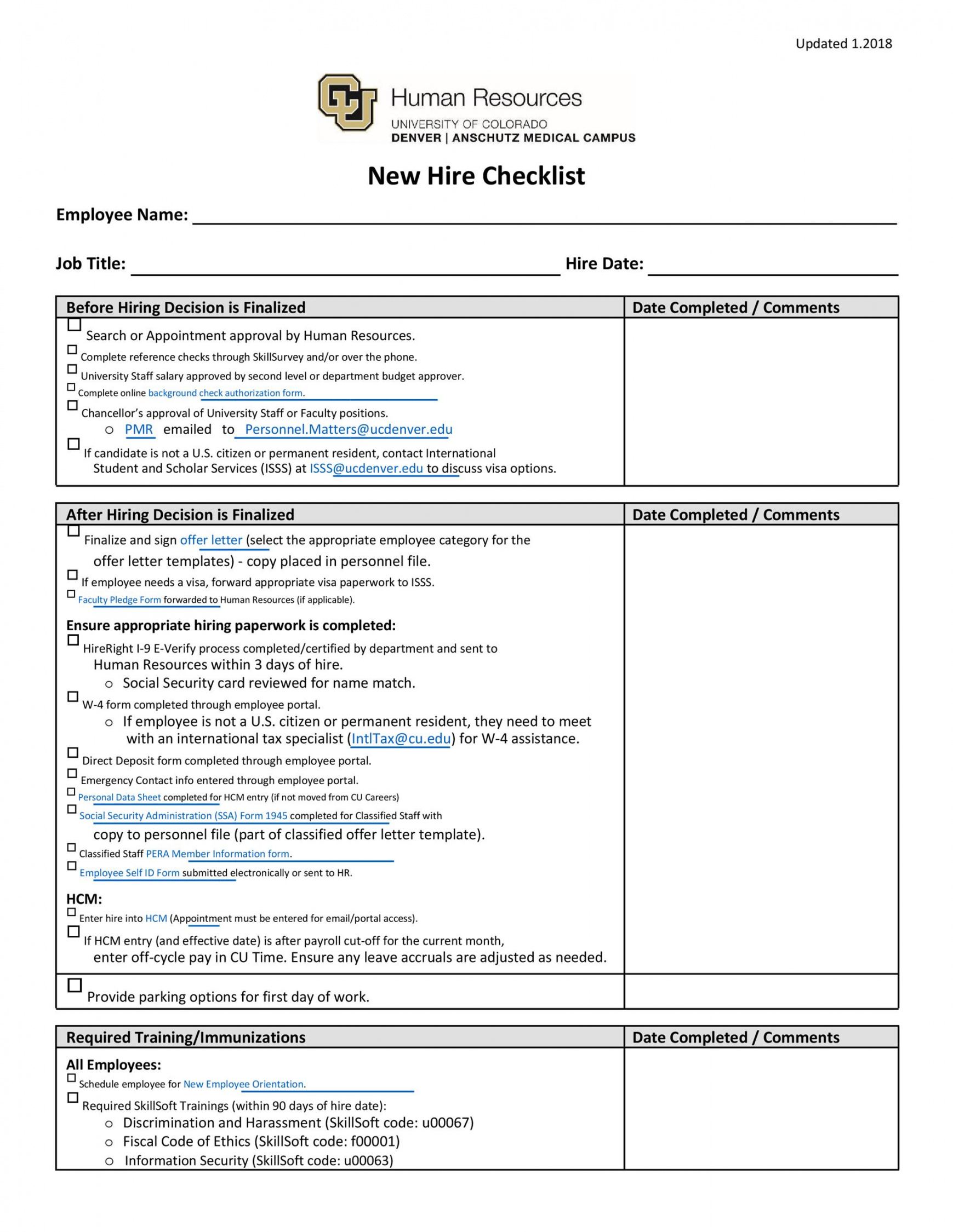 printable 50 useful new hire checklist templates &amp; forms ᐅ templatelab new employee orientation agenda template excel