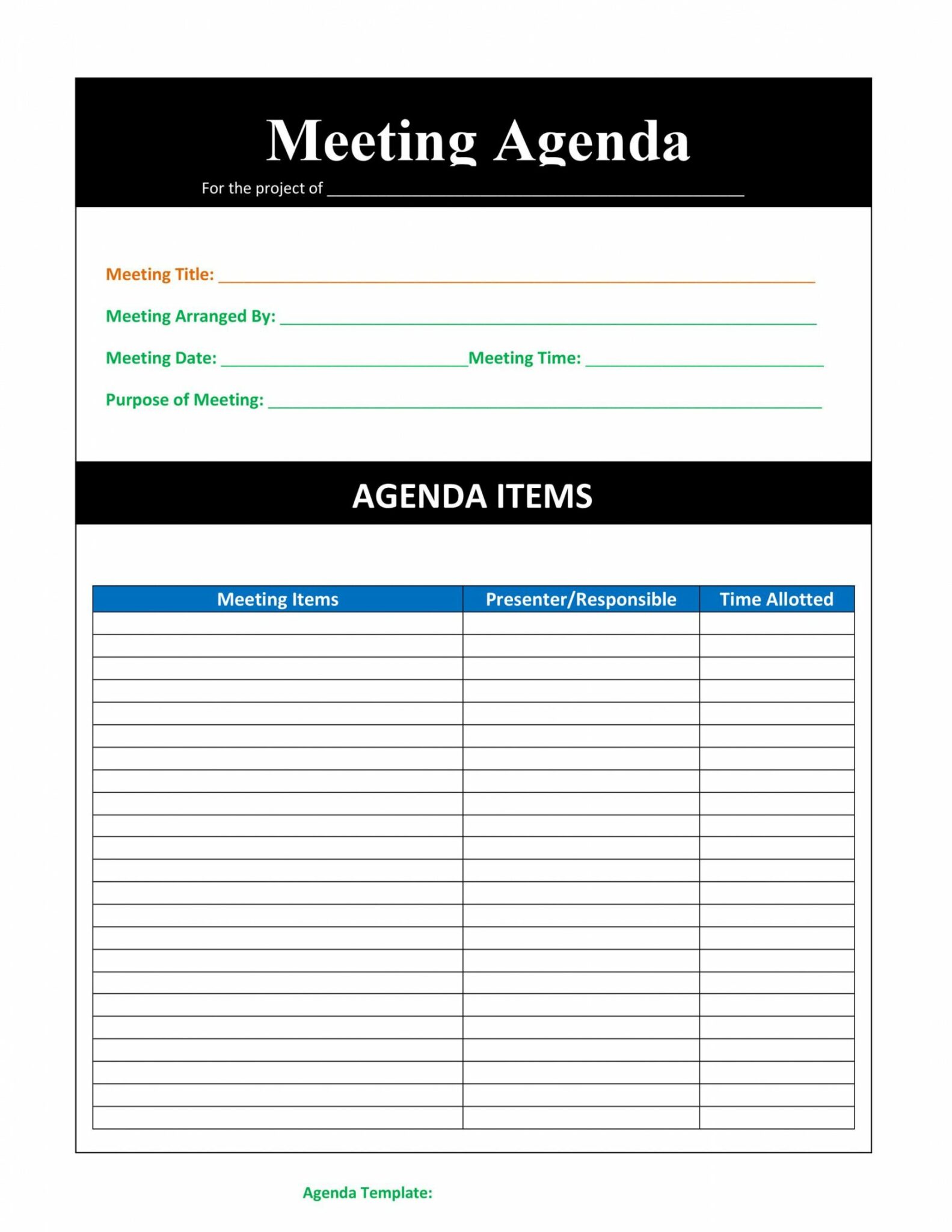 meeting agenda