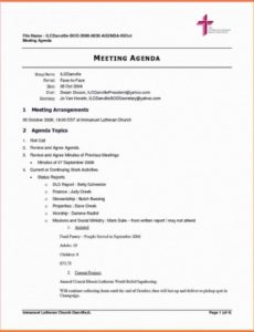 sample meeting agenda template ~ addictionary agenda for a meeting template