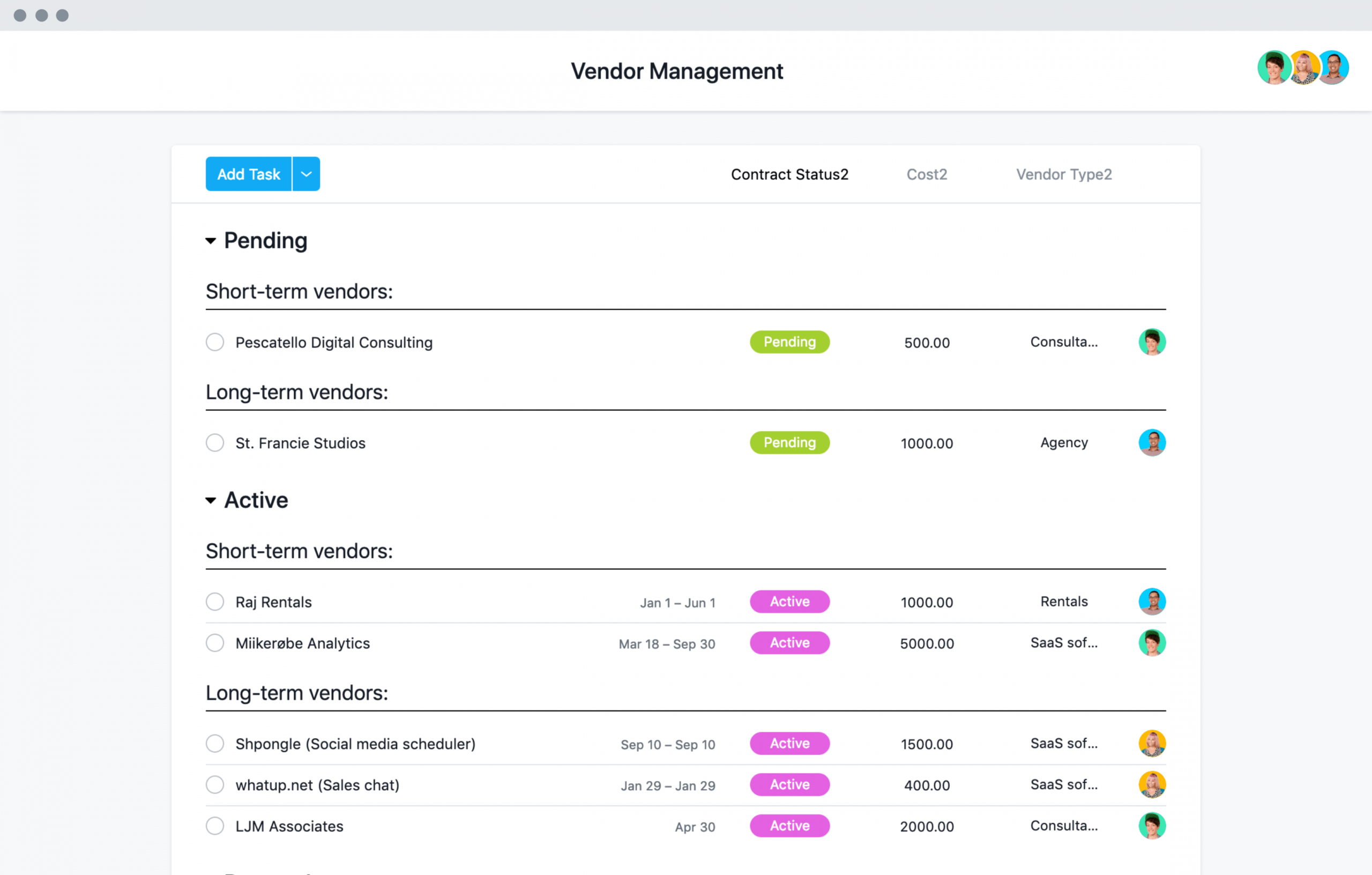 sample vendor management template  risk assessment &amp;amp; third party vendor meeting agenda template pdf