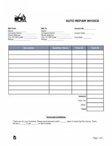 auto repair invoice templates ~ addictionary automotive repair estimate template example