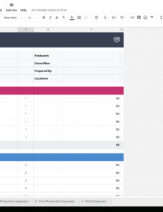 Video Production Cost Estimate Template