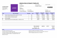 editable download demolition estimate template in 2020  estimate demolition estimate template sample