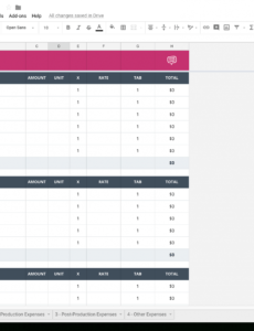 editable download your free film budget template for film  video video production cost estimate template pdf