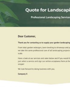 editable free landscaping quote template  better proposals landscaping estimate template pdf