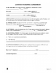 loan agreement extension template