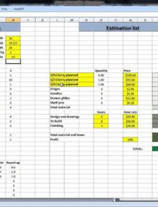 editable kitchen cabinets cut list and estimate kitchen cabinets estimate template doc