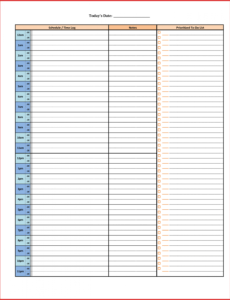 editable printable daily hourly schedule template knowledge hourly agenda template