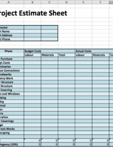 Interior Design Estimate Template