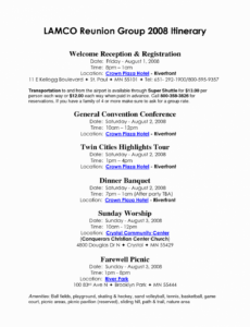 reunion template family agenda pdf class