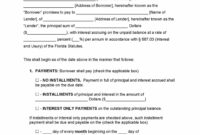 free florida unsecured promissory note template  promissory florida promissory note template word