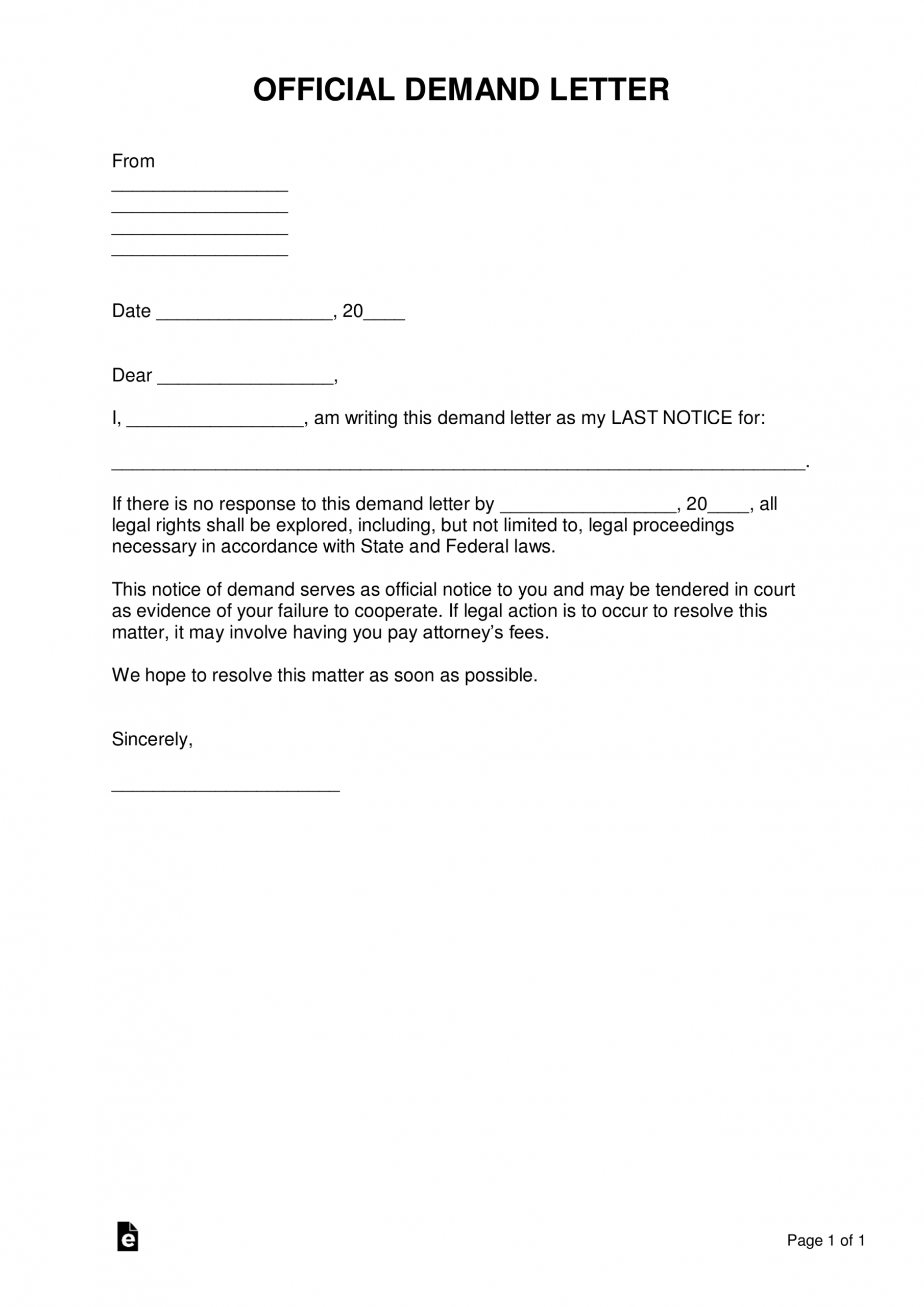 free free demand letter templates  all types with samples  word demand note template word