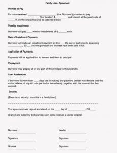 free free family loan agreement forms and templates wordpdf family promissory note template pdf