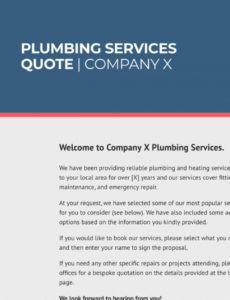 free free plumbing quote template  better proposals plumber estimate template