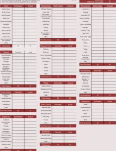 free free wedding budget worksheets 14 templates for excel wedding estimate template