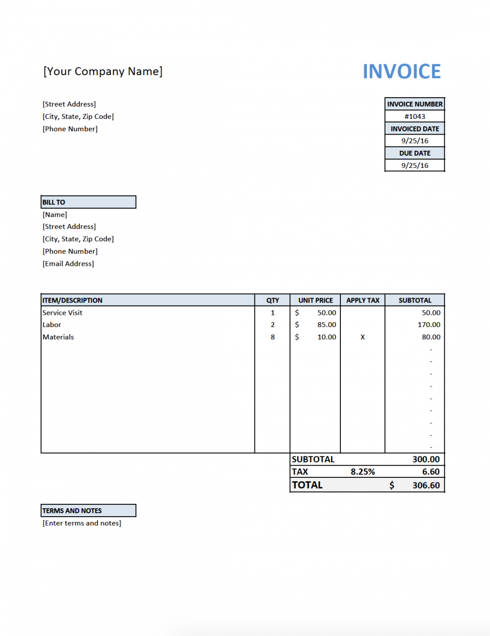 free invoice template for contractors electrician electrician estimate template sample