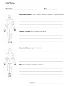 free massage soap notes forms  massagebook massage therapy soap note template pdf