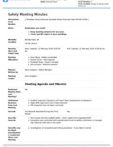 free minuets of meeting colonarsd7 throughout committee safety committee agenda template example