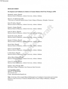 free pdf development and validation of a rubric to evaluate diabetic soap note template doc