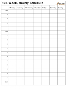 free printable weekly hourly schedule template …  weekly hourly agenda template doc