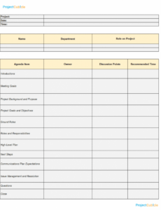 free project management meeting agenda template project meeting agenda template