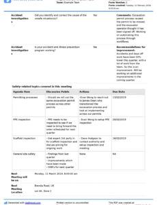 free safety committee meeting agenda and minutes template  use safety committee agenda template