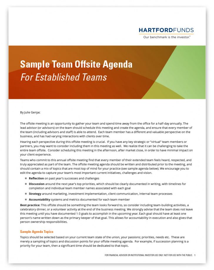 Free Sample Team Offsite Agenda For Established Teams Offsite Agenda