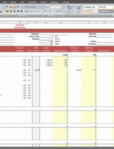 Masonry Estimate Template