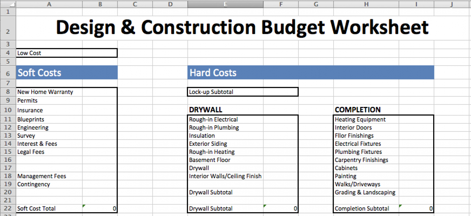 printable 4 best design construction cost estimation methods  fohlio interior design estimate template example
