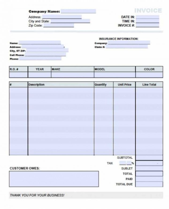 printable 78 customize our free automotive repair invoice template for automotive repair estimate template