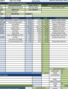 printable collision repair estimate template in 2020  estimate collision estimate template pdf