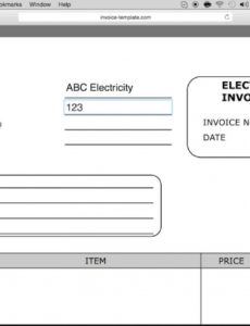 printable free electrician invoice template  pdf  word  excel electrician estimate template example