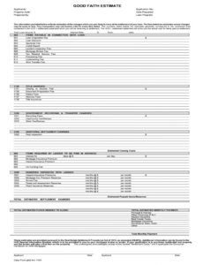 printable good faith estimate form  fill out and sign printable pdf template   signnow good faith estimate template doc