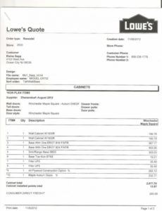 printable kitchen cabinets estimate template  invoice template kitchen cabinets estimate template sample