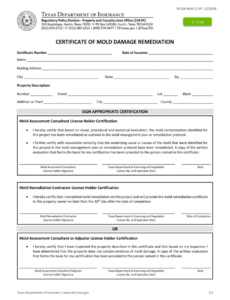 printable mold remediation certificate of completion  fill out and sign printable  pdf template  signnow mold remediation estimate template pdf