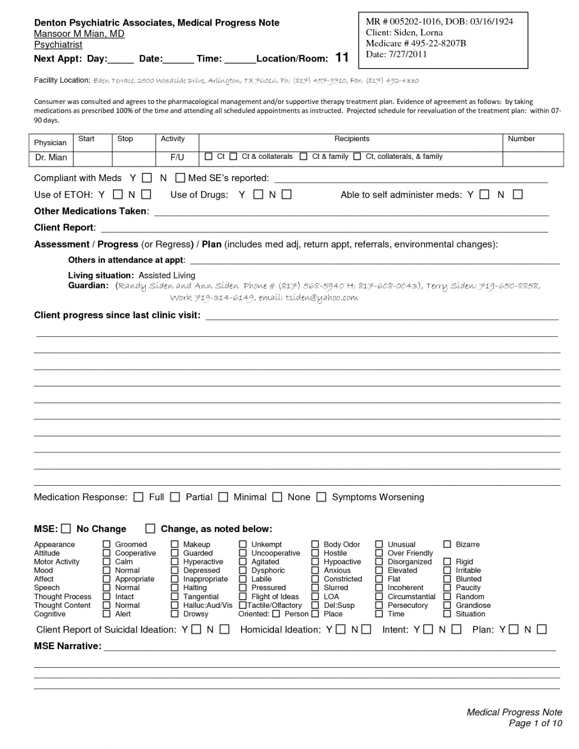 Printable Pin On Clinical Social Work Psychiatric Progress Note