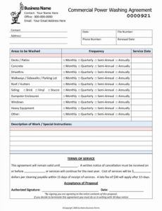 printable pressure washing contract template fresh pressure washing pressure washing estimate template doc