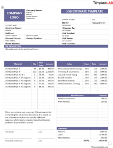 printable template drywall bid template drywall bid template drywall estimate template doc