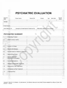 psychiatric history template psychiatric progress note template excel