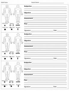 sample 7 best printable counseling soap note templates  printablee massage therapy soap note template example