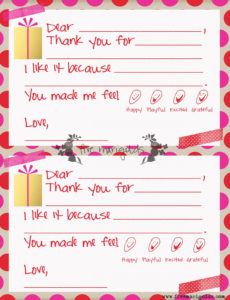 sample christmas thank you note templates for kids  five marigolds kids thank you note template pdf